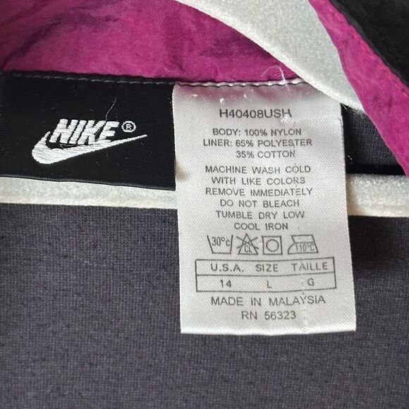 Nike VTG 90's Windbreaker Zip Up Jacket Sz Large - Picture 6 of 13